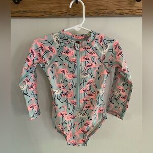 Tea Collection Pink Flamingo Rashguard